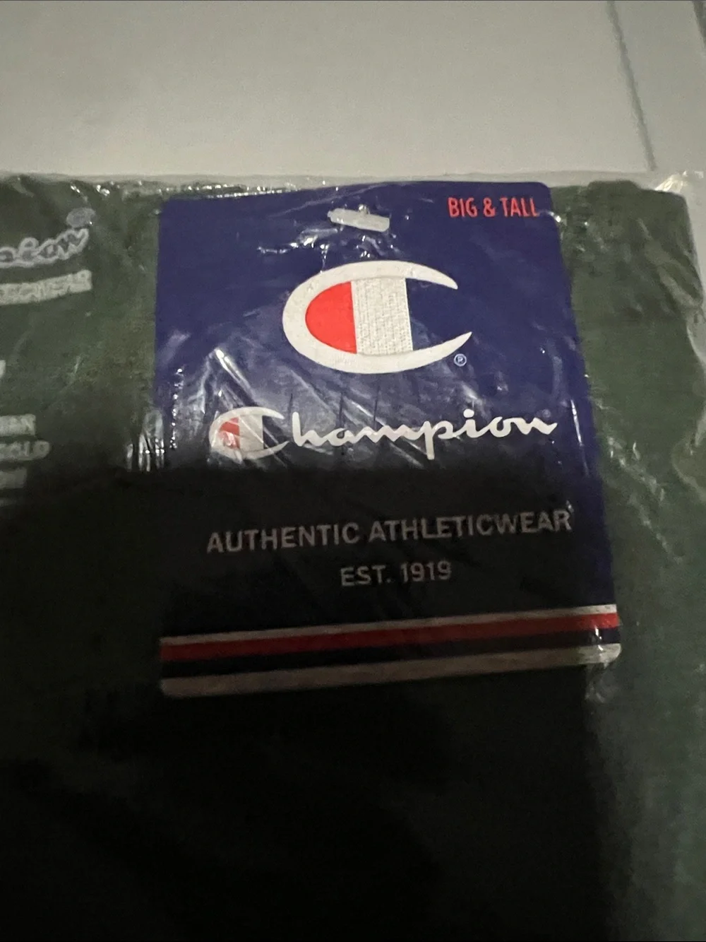 Champion Green Tee with White and Red Logo Sz 6axL - Picture 3 of 3
